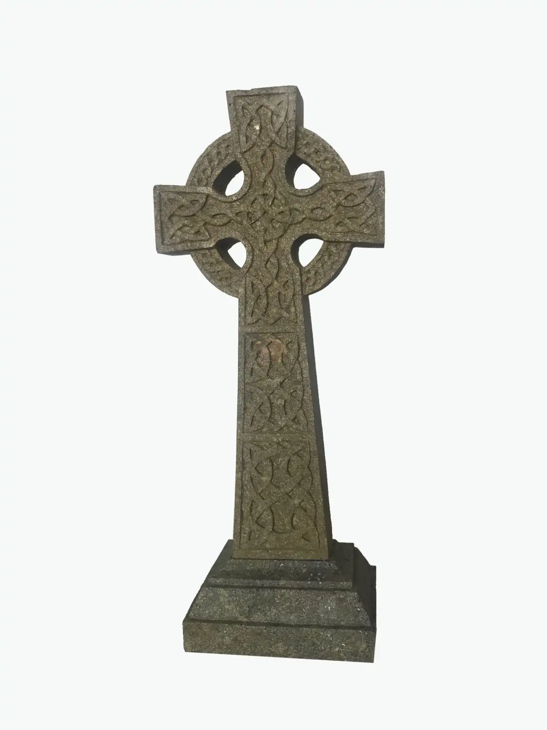  Product image 2 of the product “Celtic cross in 2 parts. Both sides engraved, in the sizes 75 to 120cm, basanite, natural ”